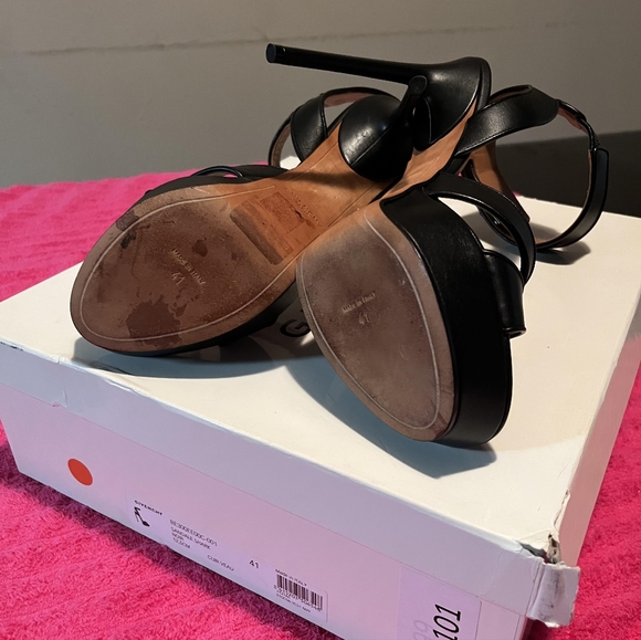 Givenchy Shark Stiletto Black Platform Sandals - Picture 2 of 4